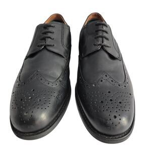 Florsheim Wingtip Oxford Dress Shoes Men 10.5D Black Leather Brogue Style